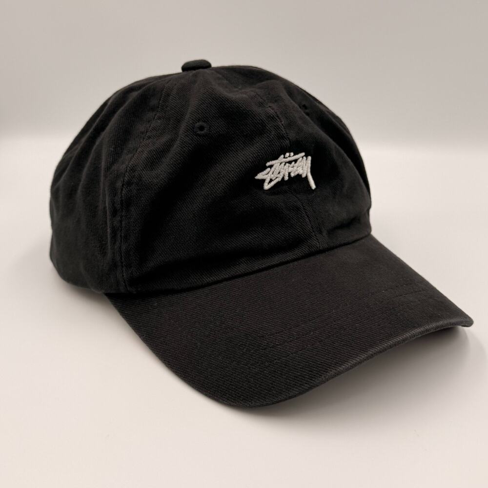 Stussy Stock Low Pro Cap Black Cotton Dad Hat
